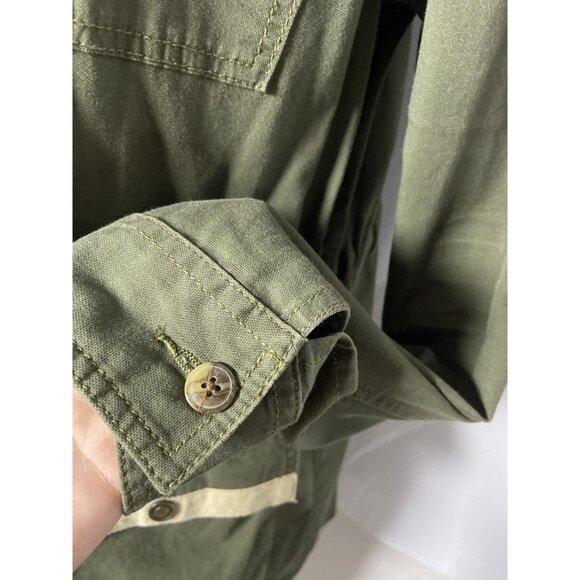 CAbi Women's Sz Small Olive Green Military Anorak Jacket Pockets Lightweight Fal - Picture 9 of 15